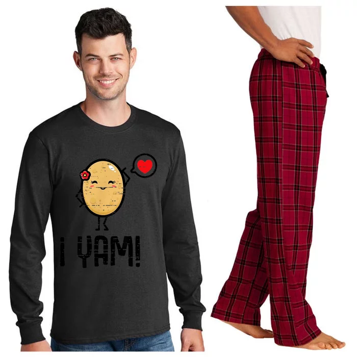 She's My Sweet Potato I Yam Shirts Thanksgiving Couples Long Sleeve Pajama Set