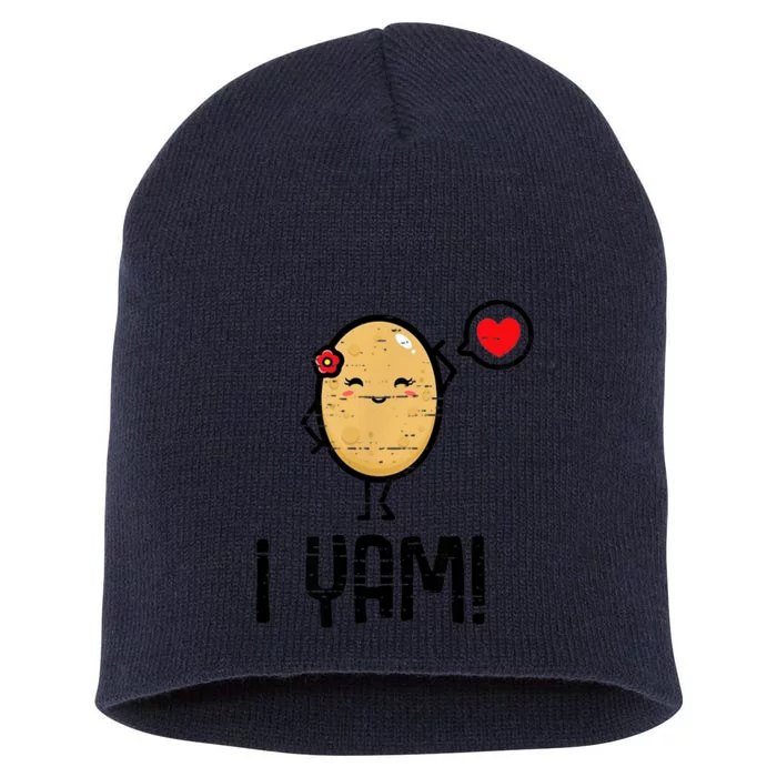 She's My Sweet Potato I Yam Shirts Thanksgiving Couples Short Acrylic Beanie