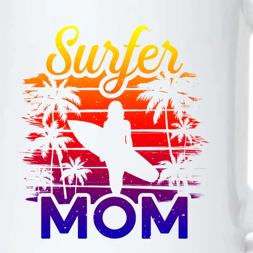 Surfer Mom Surf Beach Surfing Lovers Paddle Boarding Great Gift Black Color Changing Mug