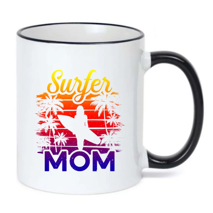 Surfer Mom Surf Beach Surfing Lovers Paddle Boarding Great Gift Black Color Changing Mug