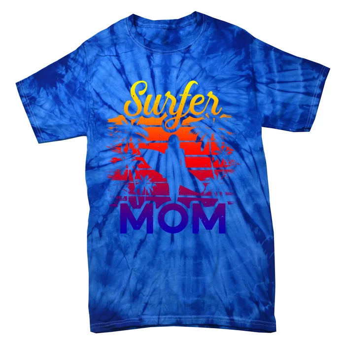 Surfer Mom Surf Beach Surfing Lovers Paddle Boarding Great Gift Tie-Dye T-Shirt