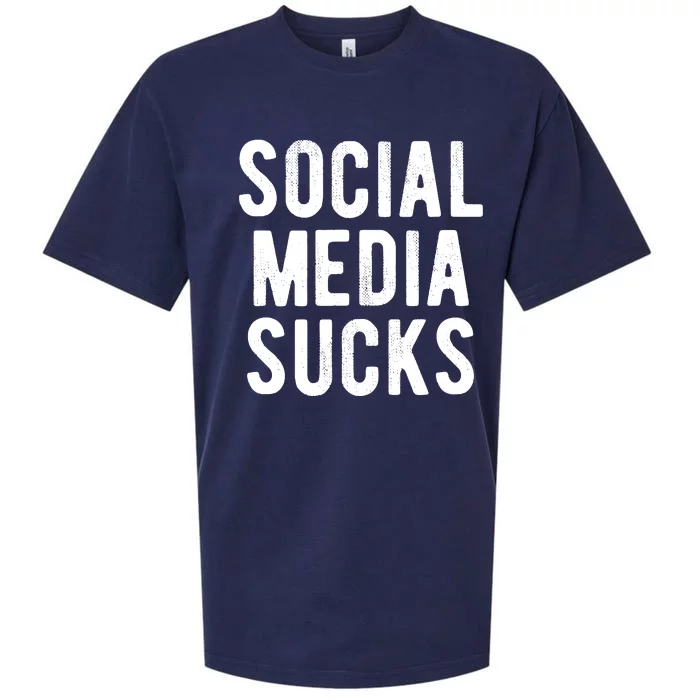 Social Media Sucks Sueded Cloud Jersey T-Shirt