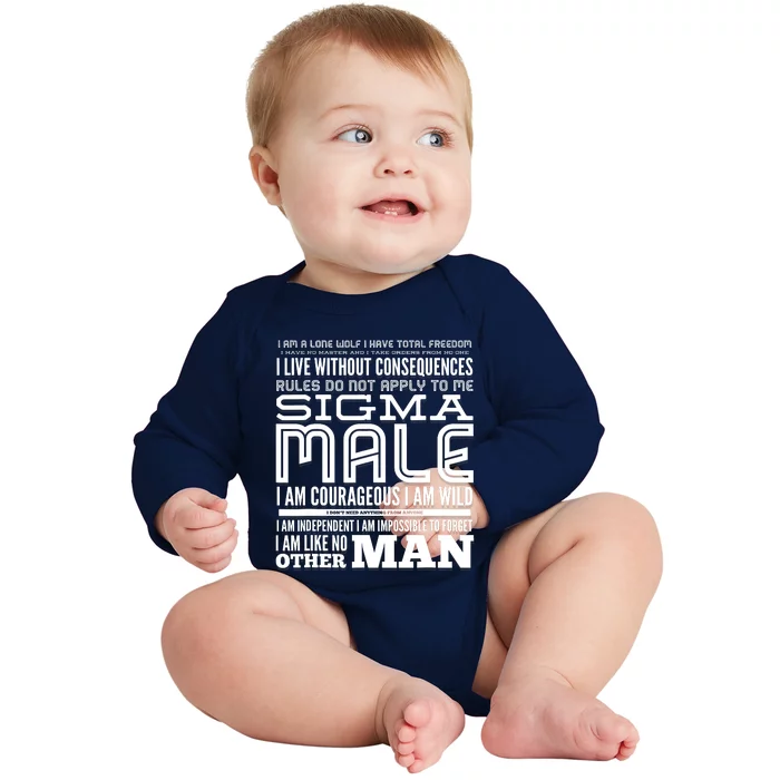 Sigma Male Baby Long Sleeve Bodysuit