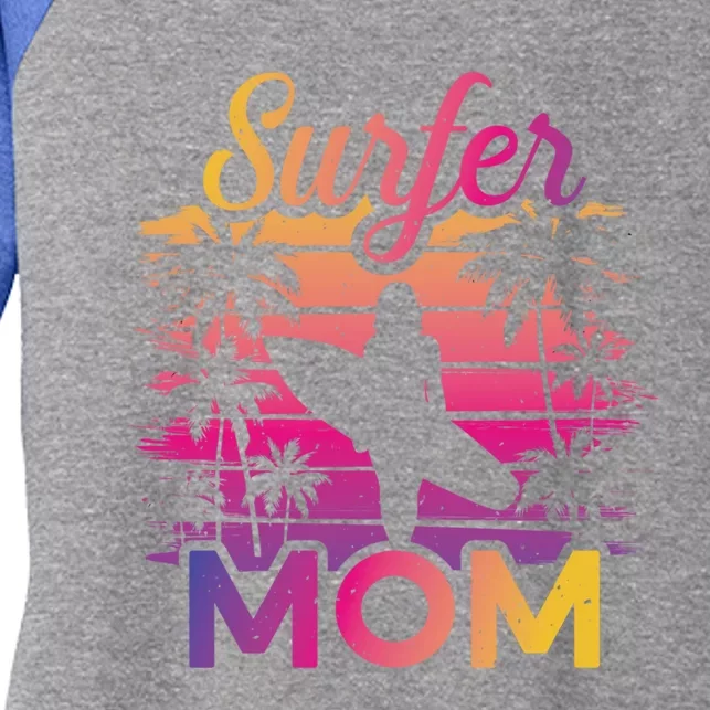 Surfer Mom Surf Beach Surfing Lovers Paddle Boarding Meaningful Gift Women's Tri-Blend 3/4-Sleeve Raglan Shirt