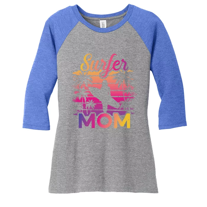 Surfer Mom Surf Beach Surfing Lovers Paddle Boarding Meaningful Gift Women's Tri-Blend 3/4-Sleeve Raglan Shirt