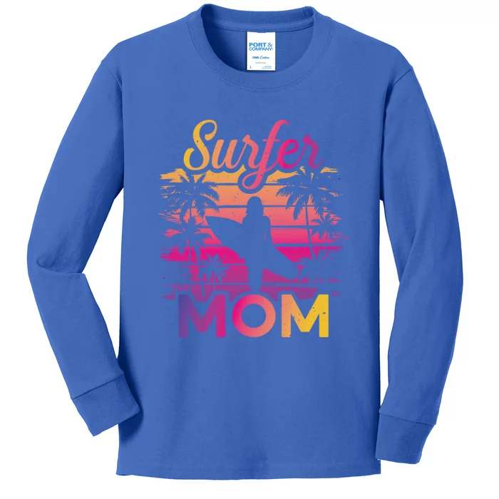 Surfer Mom Surf Beach Surfing Lovers Paddle Boarding Meaningful Gift Kids Long Sleeve Shirt