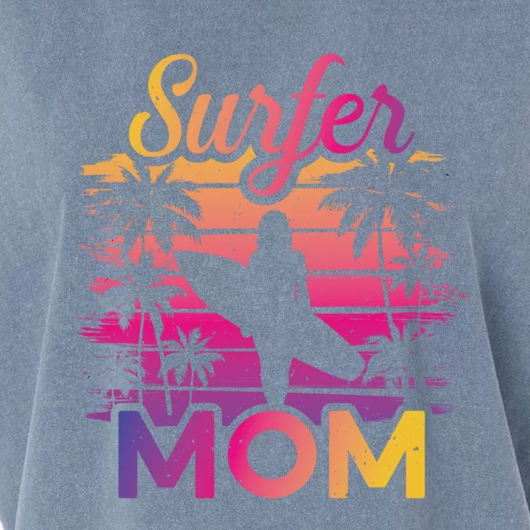 Surfer Mom Surf Beach Surfing Lovers Paddle Boarding Meaningful Gift Garment-Dyed Women's Muscle Tee