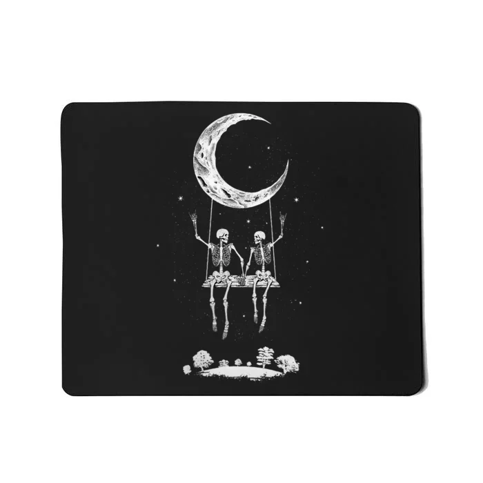 Skeleton Moon Swing Band S Rock And Roll Graphic Mousepad