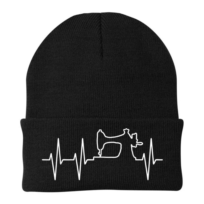 Sewing Machine Stitch Heartbeat Outfit Seamstress Dressmaker Knit Cap Winter Beanie