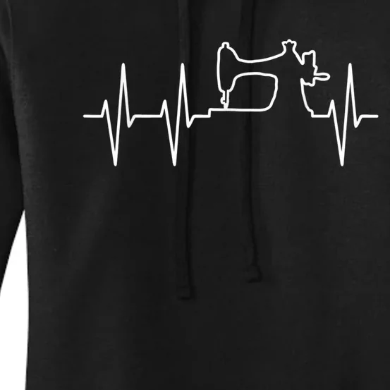 Sewing Machine Stitch Heartbeat Outfit Seamstress Dressmaker Women's Pullover Hoodie