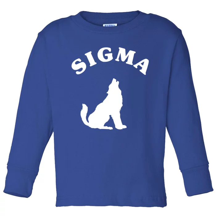 Sigma Male Simple Sigma Lone Wolf Lover Gift Toddler Long Sleeve Shirt