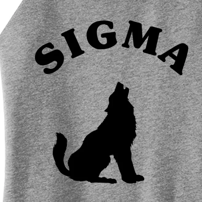 Sigma Male Simple Sigma Lone Wolf Lover Gift Women’s Perfect Tri Rocker Tank