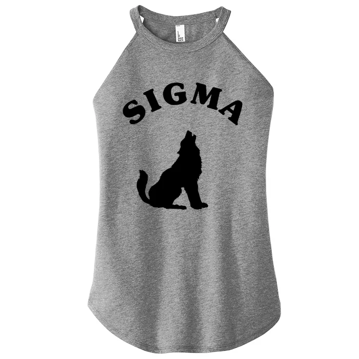 Sigma Male Simple Sigma Lone Wolf Lover Gift Women’s Perfect Tri Rocker Tank