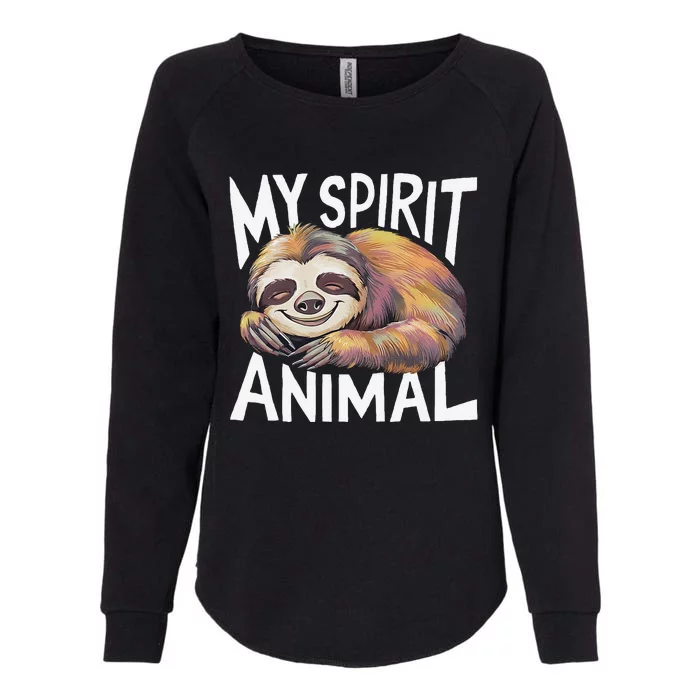 Sloth My Spirit Animal Womens California Wash Sweatshirt