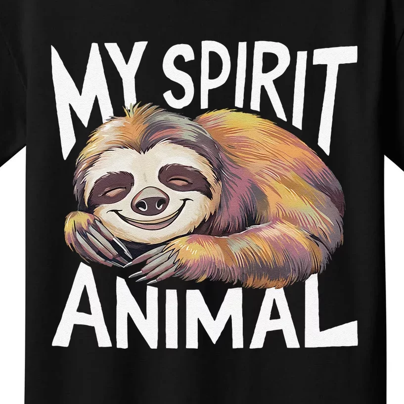 Sloth My Spirit Animal Kids T-Shirt