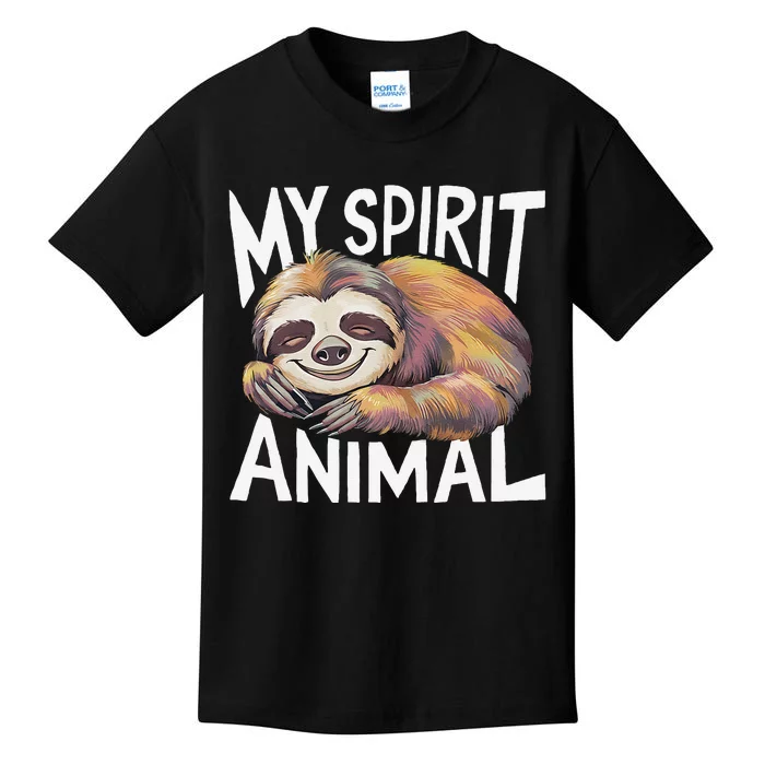 Sloth My Spirit Animal Kids T-Shirt