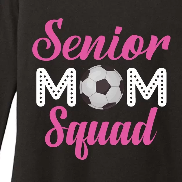 Senior Mom Squad Football Graphic Womens CVC Long Sleeve Shirt