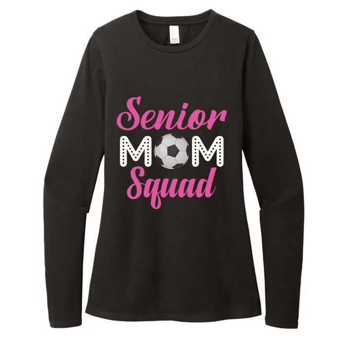 Senior Mom Squad Football Graphic Womens CVC Long Sleeve Shirt