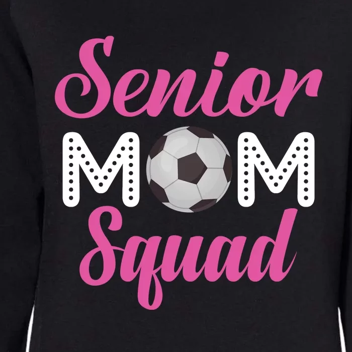 Senior Mom Squad Football Graphic Womens California Wash Sweatshirt