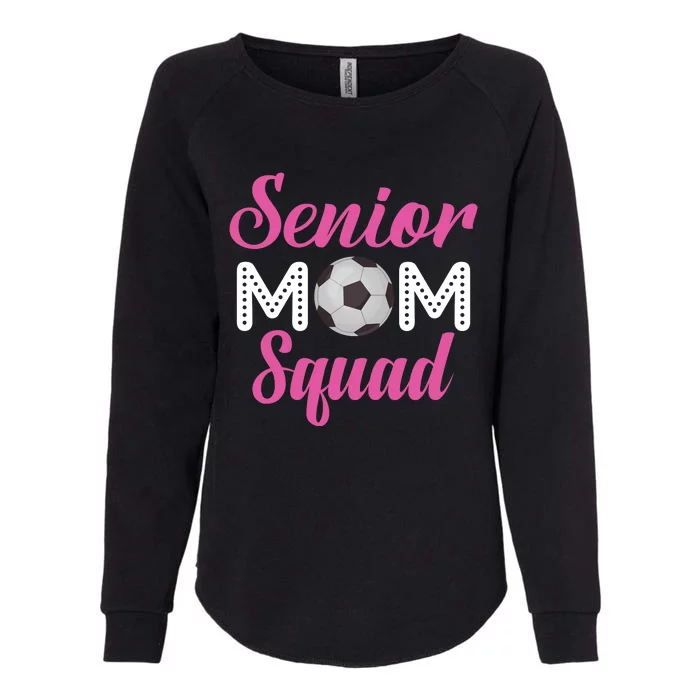 Senior Mom Squad Football Graphic Womens California Wash Sweatshirt