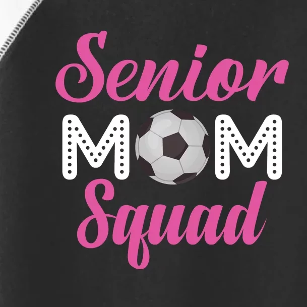 Senior Mom Squad Football Graphic Toddler Fine Jersey T-Shirt