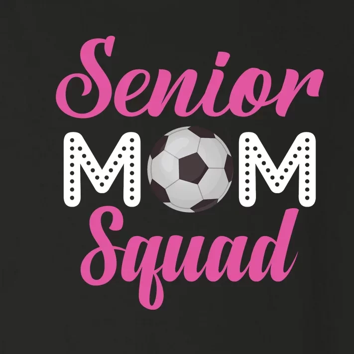 Senior Mom Squad Football Graphic Toddler Long Sleeve Shirt