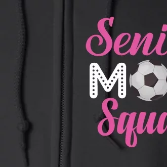 Senior Mom Squad Football Graphic Full Zip Hoodie