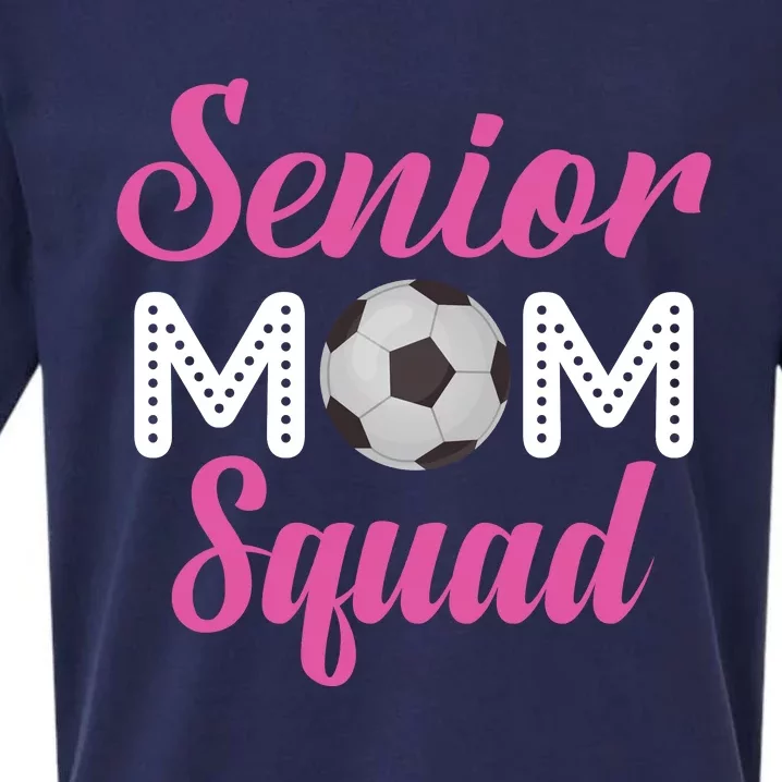 Senior Mom Squad Football Graphic Sueded Cloud Jersey T-Shirt