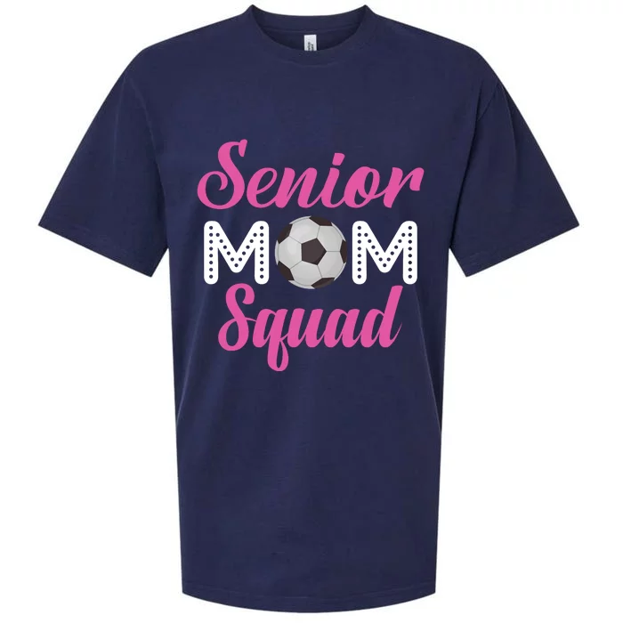 Senior Mom Squad Football Graphic Sueded Cloud Jersey T-Shirt