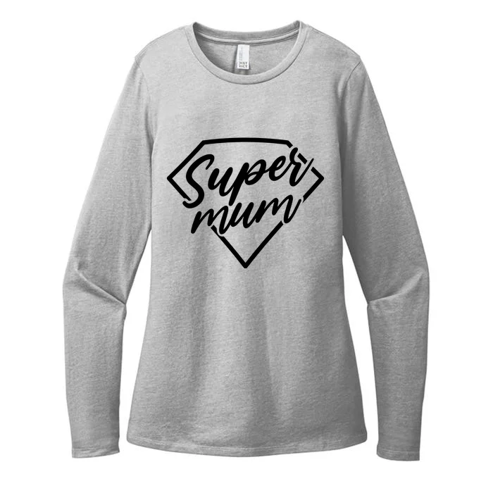 Super Mum Womens CVC Long Sleeve Shirt