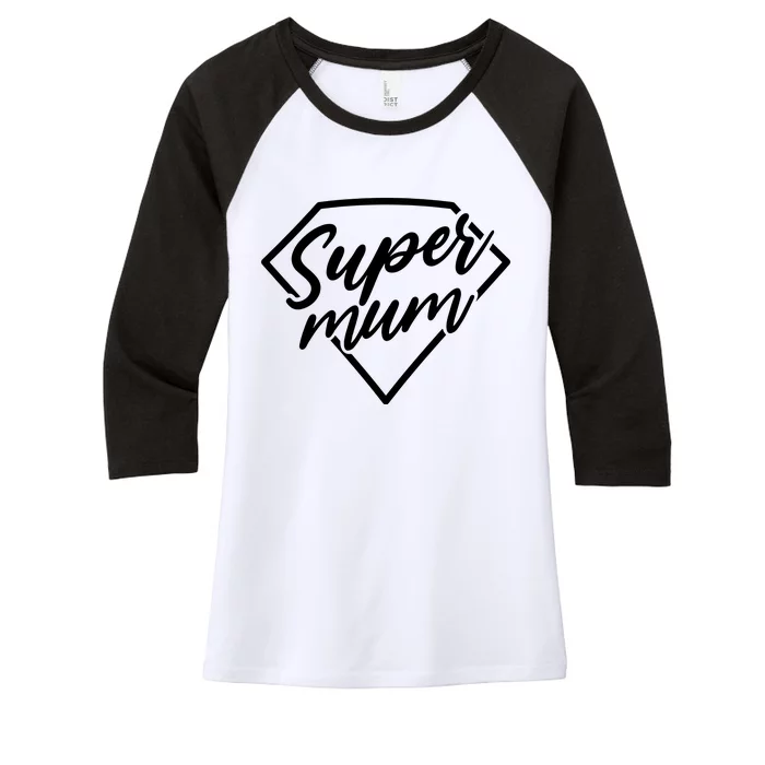 Super Mum Women's Tri-Blend 3/4-Sleeve Raglan Shirt