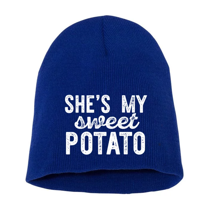 Shes My Sweet Potato Funny Thanksgiving Couple Meme Great Gift Short Acrylic Beanie