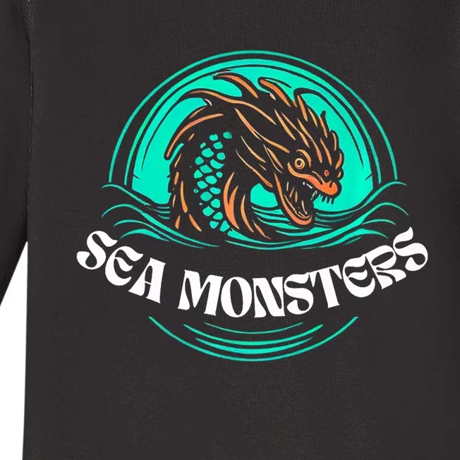 Sea Monsters Soccer Baby Long Sleeve Bodysuit