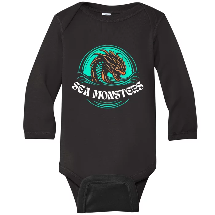 Sea Monsters Soccer Baby Long Sleeve Bodysuit