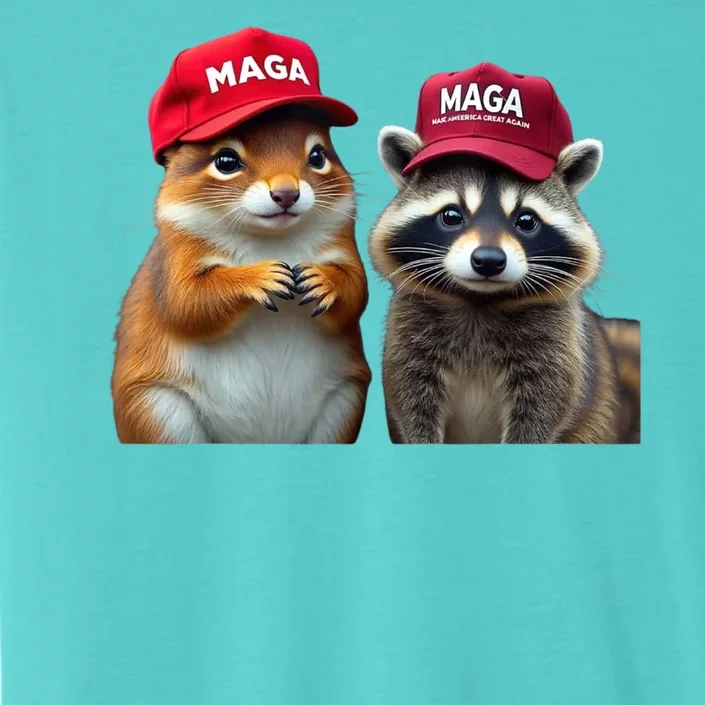 Social Media Star Peanut Squirrel And Fred Raccoon Maga ChromaSoft Performance T-Shirt