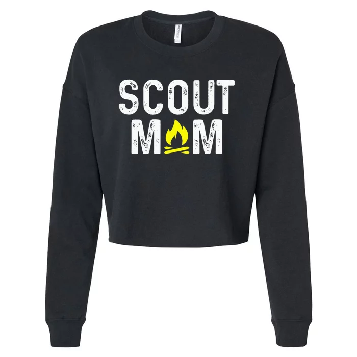 Scouting Mom Scout Mother Scouts Cropped Pullover Crew