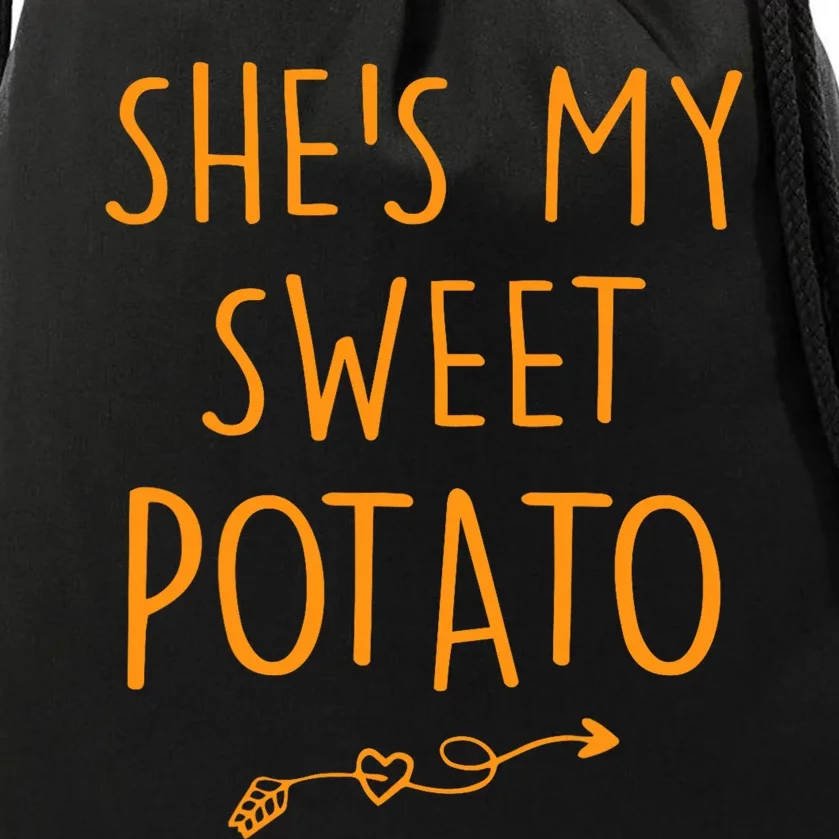 SheS My Sweet Potato I Yam Set Couples Thanksgiving Drawstring Bag