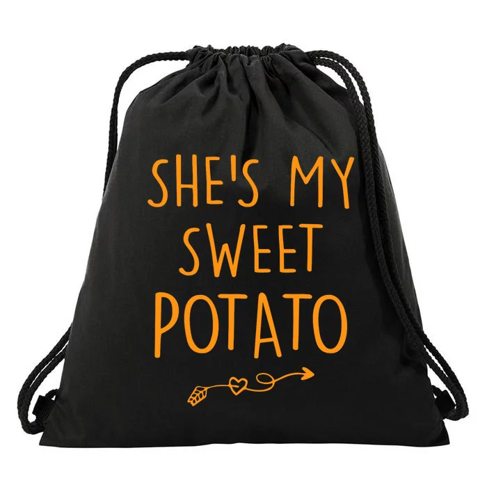 SheS My Sweet Potato I Yam Set Couples Thanksgiving Drawstring Bag