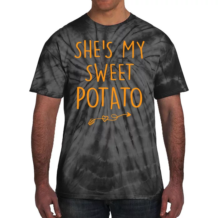 SheS My Sweet Potato I Yam Set Couples Thanksgiving Tie-Dye T-Shirt