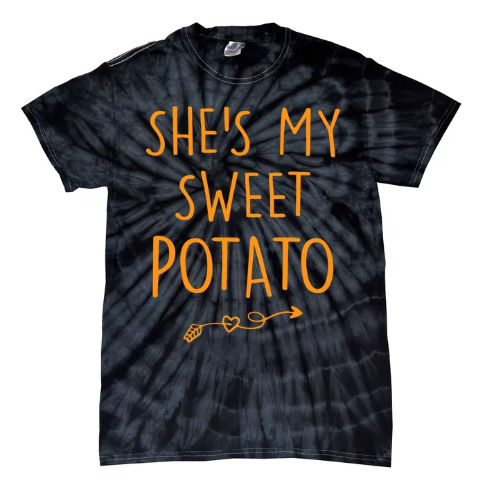 SheS My Sweet Potato I Yam Set Couples Thanksgiving Tie-Dye T-Shirt