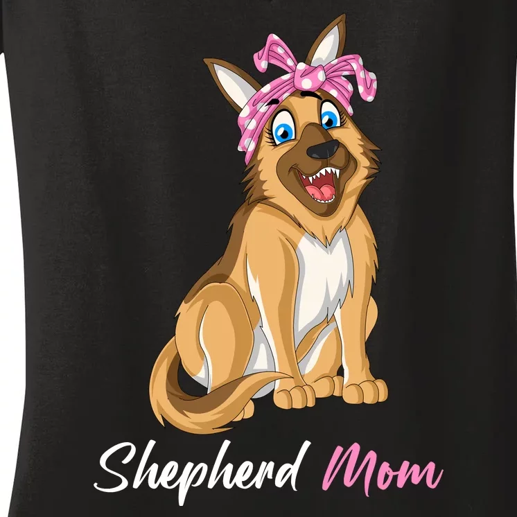 Shepherd Mom Women's V-Neck T-Shirt