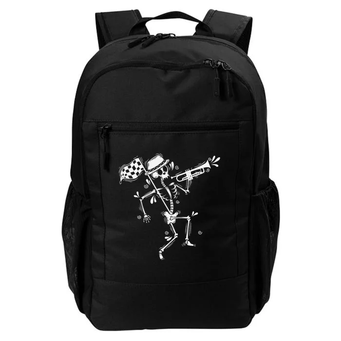 Ska Music Skeleton With Trumpet Jazz Music Style Daily Commute Backpack