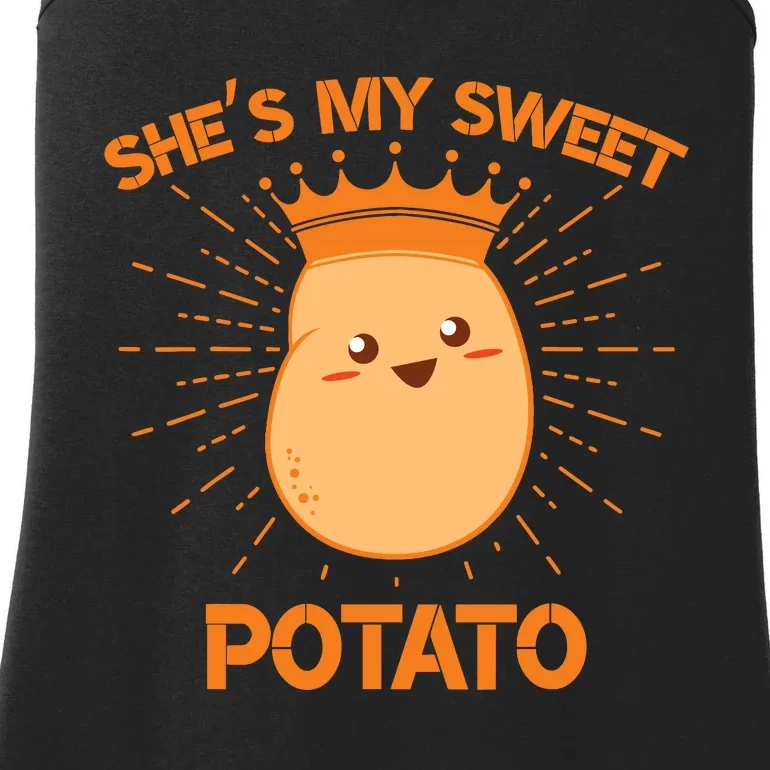 SheS My Sweet Potato Couple Goals T Thanksgiving Gift Ladies Essential Tank