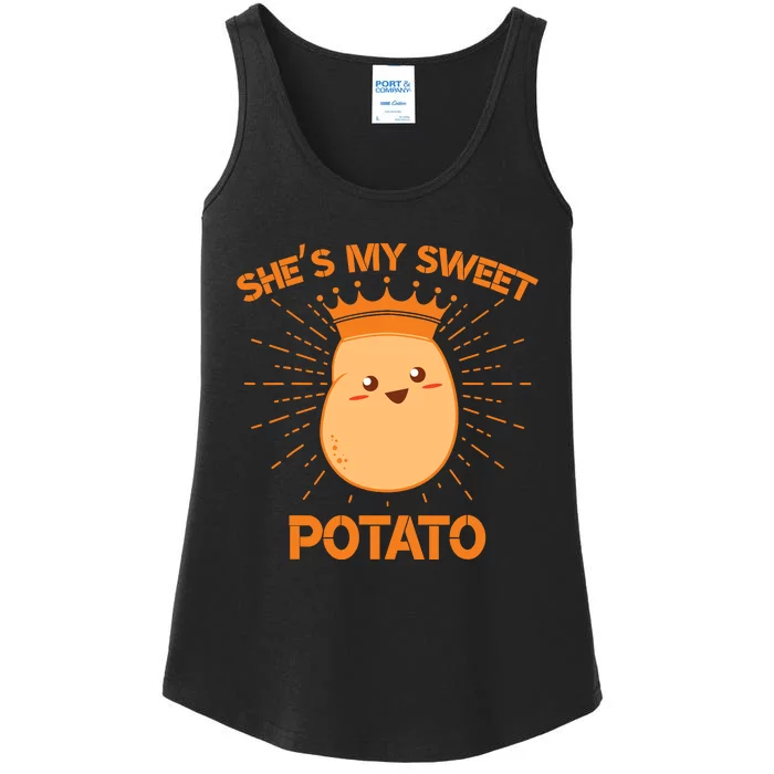 SheS My Sweet Potato Couple Goals T Thanksgiving Gift Ladies Essential Tank