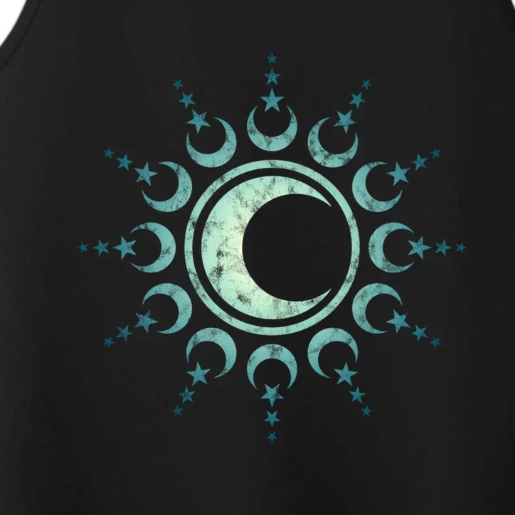 Sun Moon Stars Dala Yoga Spirituality Magic Wicca Sky Cool Gift Performance Tank