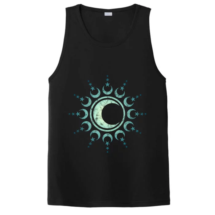 Sun Moon Stars Dala Yoga Spirituality Magic Wicca Sky Cool Gift Performance Tank