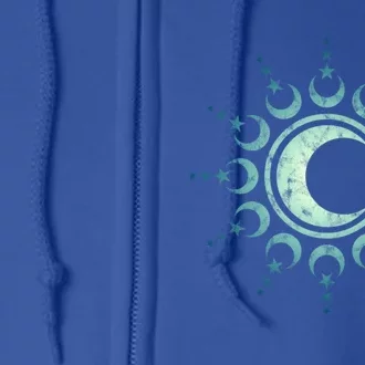 Sun Moon Stars Dala Yoga Spirituality Magic Wicca Sky Cool Gift Full Zip Hoodie