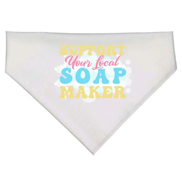 Soap Making Support Your Local Soap Maker Cool Gift USA-Made Doggie Bandana