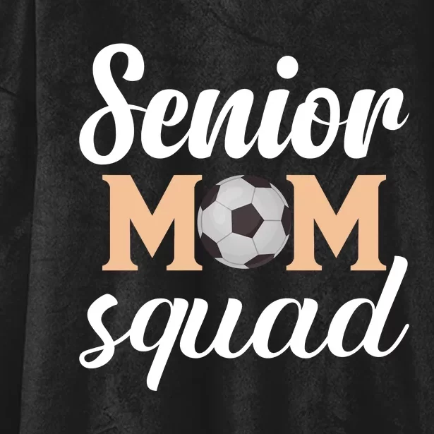 Senior Mom Squad Football Graphic Hooded Wearable Blanket