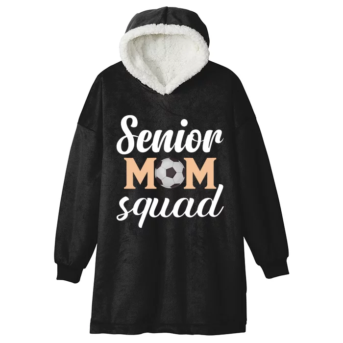 Senior Mom Squad Football Graphic Hooded Wearable Blanket